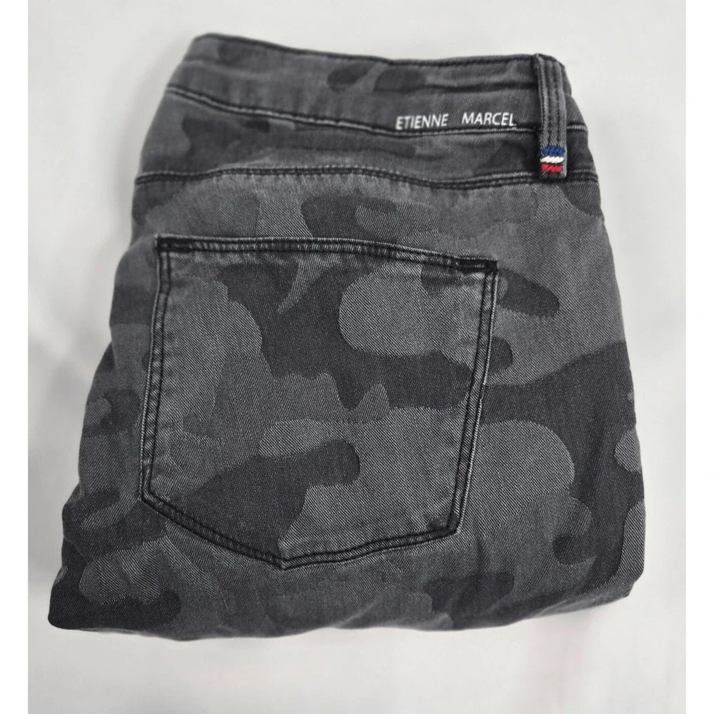 Etienne Marcel Gray Camo Skinny Jeans Women W28 L27 Low Rise‎ Stretch Denim